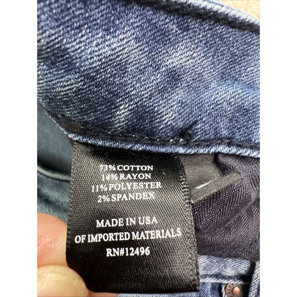 Parker Smith Woman Jeans 27 Straight Crop Leg Raw Hem Side Slit  Made In The USA - Picture 5 of 11